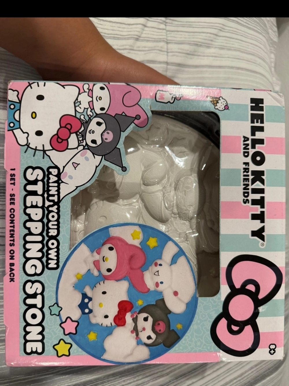 Hello Kitty Paint-Your-Own Stepping Stone - Pink & White